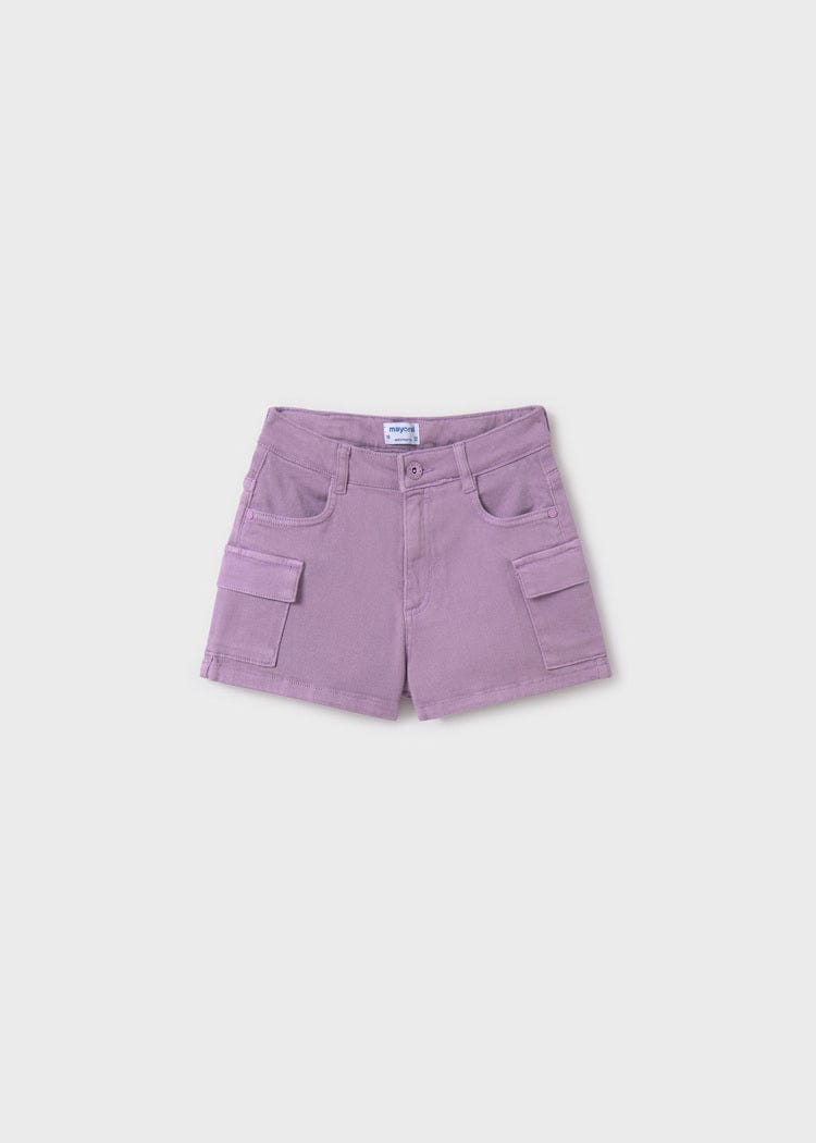 Mayoral Usa Inc Mayoral Twill Cargo Shorts in Lilac - Little Miss Muffin Children & Home