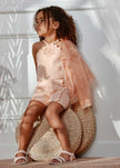 Scallop Trimmed Crepe Short Set