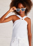 Mayoral Usa Inc Mayoral Criss Cross Halter Top - Little Miss Muffin Children & Home