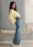 Mayoral Usa Inc Wide Leg Jeans in Medium Denim - Little Miss Muffin Children & Home