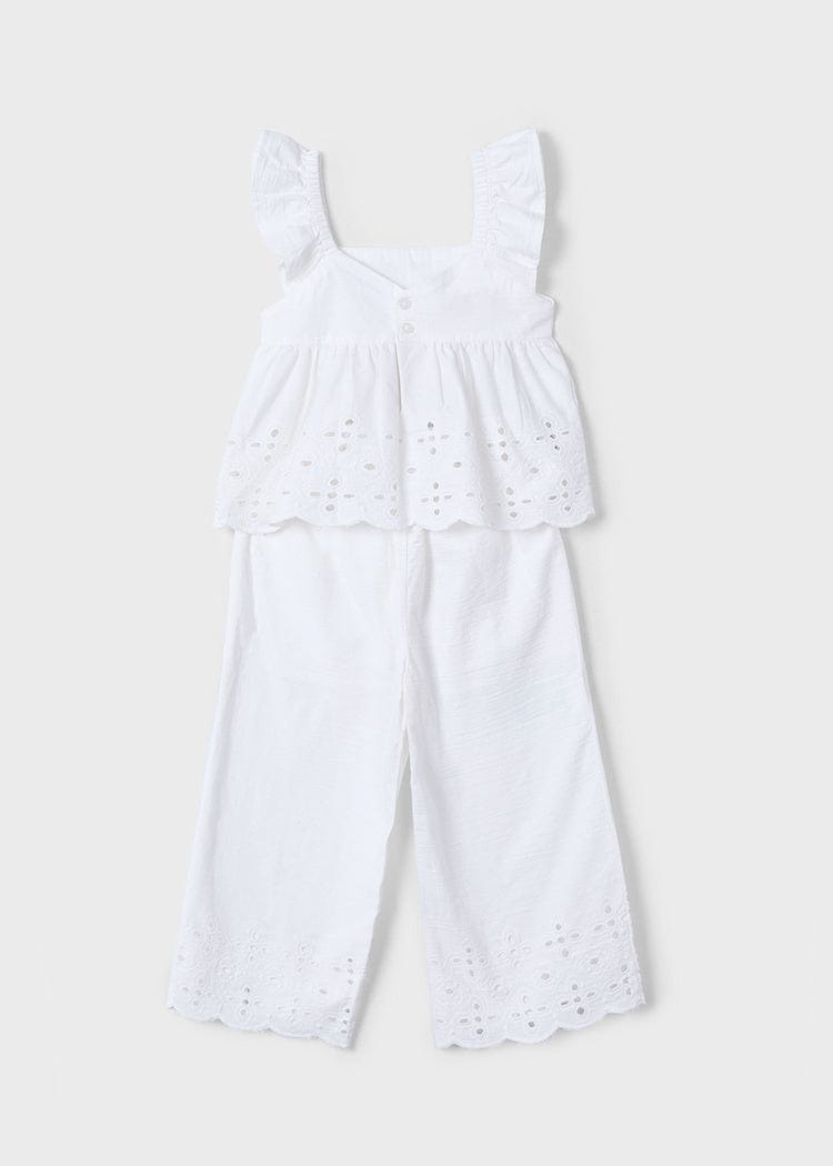 Mayoral Usa Inc Mayoral Eyelet Trimmed Pants Set - Little Miss Muffin Children & Home