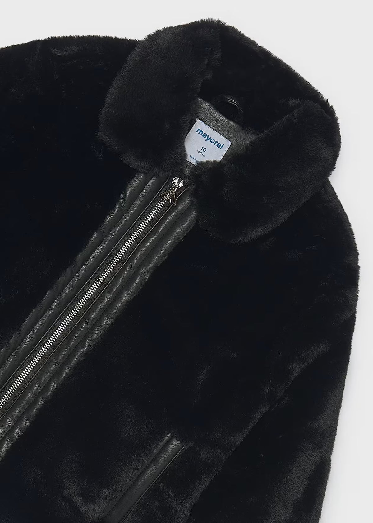 Faux Fur Zip Up Jacket