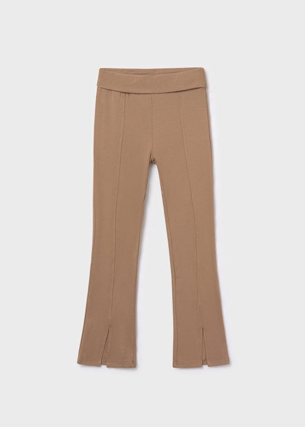 girls camel leggings with slit