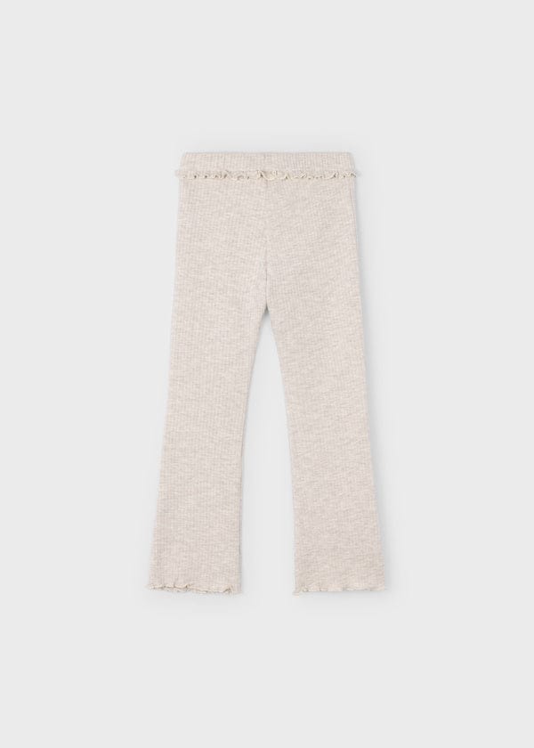Mayoral Usa Inc Ribbed Knit Flared Leggings in Heather Sand - Little Miss Muffin Children & Home