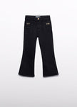 girls black flare jeans