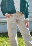 Mayoral Flared Twill Pants in Sepia