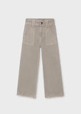 Mayoral Flared Twill Pants in Sepia