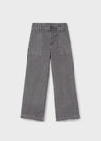 Mayoral Flared Twill Pants in Shadow