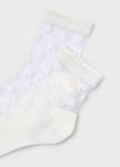 Floral Socks in Natural