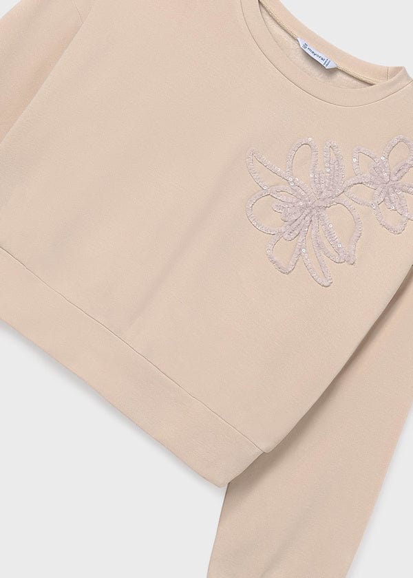 Mayoral Usa Inc Sweatshirt with Sequin Embroidered Flower - Little Miss Muffin Children & Home