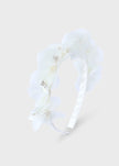 Mayoral Usa Inc Tulle Floral Headband in Natural - Little Miss Muffin Children & Home