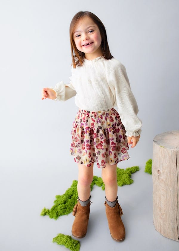 Mayoral Usa Inc Flowy Bambula Long Sleeve Shirt with Ruffle Trim - Little Miss Muffin Children & Home