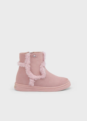 Mayoral Faux Fur Boots for Girl in Acid Pink