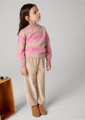 Mayoral Gradient Striped Sweater in Camellia