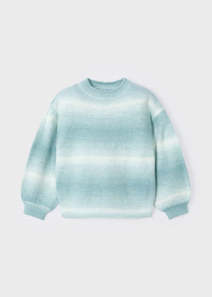 Mayoral Gradient Striped Sweater in Jade