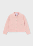 Knit Jacket with Scalloped Collar in Blossom