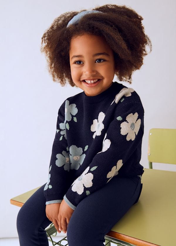 Mayoral Usa Inc Jacquard Floral Sweater - Little Miss Muffin Children & Home