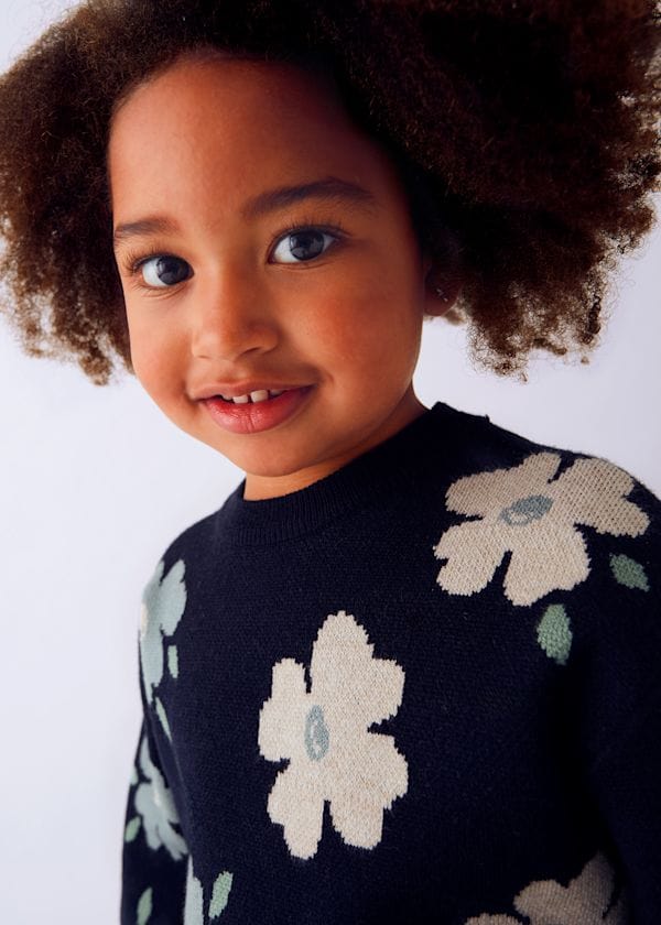 Mayoral Usa Inc Jacquard Floral Sweater - Little Miss Muffin Children & Home