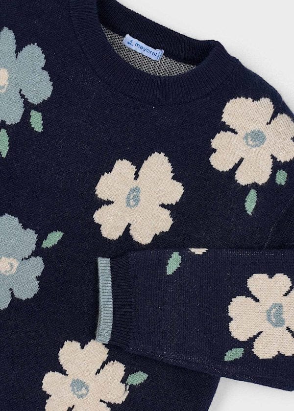 Mayoral Usa Inc Jacquard Floral Sweater - Little Miss Muffin Children & Home