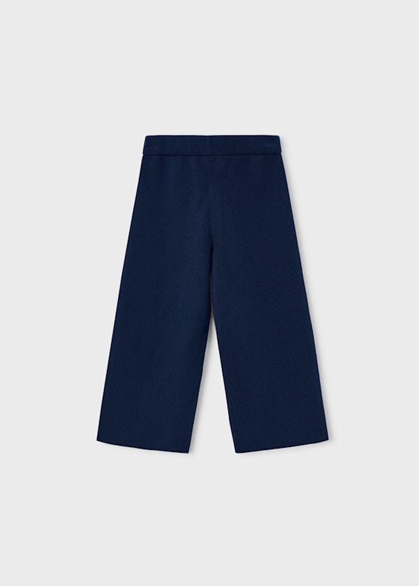 girls navy knit pants