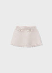 Knit Skirt with Scalloped Hem in Chickpea
