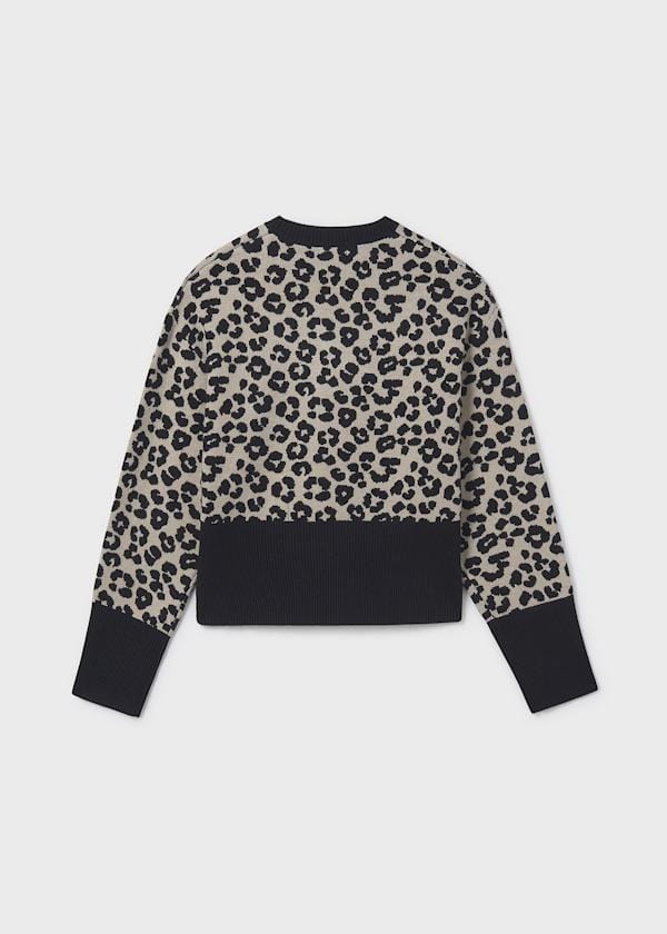 Mayoral Usa Inc Animal Print Sweater in Black - Little Miss Muffin Children & Home
