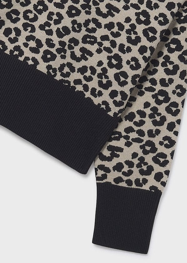 Mayoral Usa Inc Animal Print Sweater in Black - Little Miss Muffin Children & Home