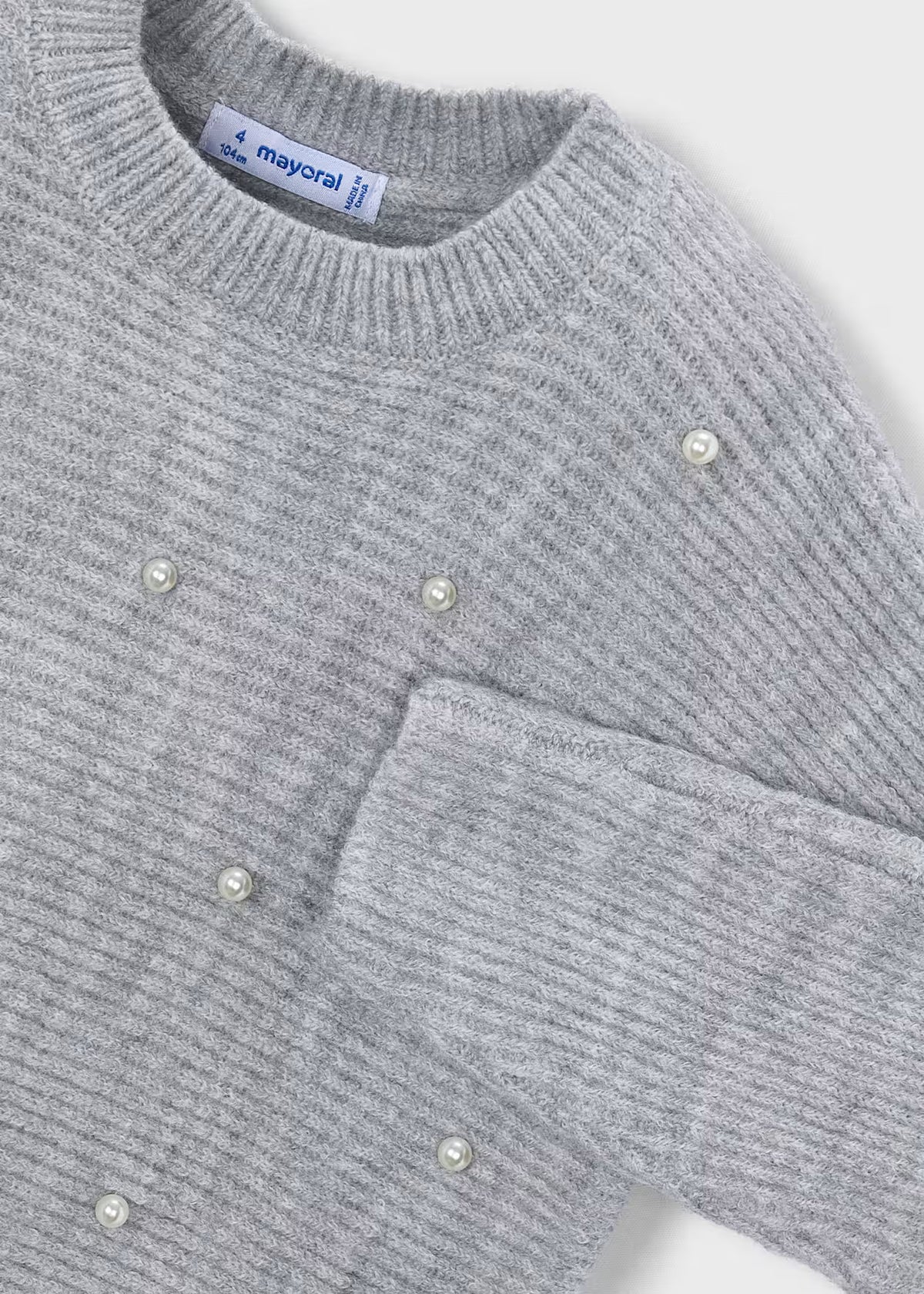 Knit Sweater with Pearls