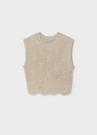 Open Back Knit Sweater Vest, 2 Colors Available