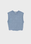 Open Back Knit Sweater Vest, 2 Colors Available