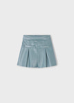 Mayoral Usa Inc Vegan Leather Pleated Shorts in Sage - Little Miss Muffin Children & Home