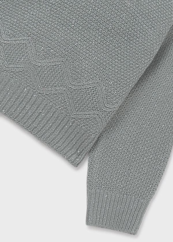 Metallic Knit Sweater in Jade