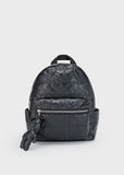 Mayoral Quilted Metallic Backpack in Black