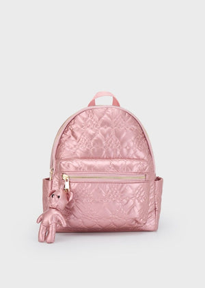 Mayoral Quilted Metallic Backpack in Rose