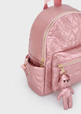 Mayoral Quilted Metallic Backpack in Rose