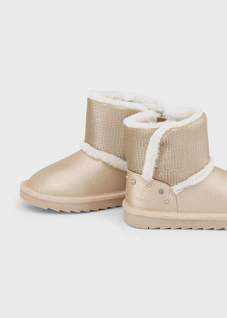 Mayoral Usa Inc Mayoral Metallic Sequin Boots in Gold - Little Miss Muffin Children & Home