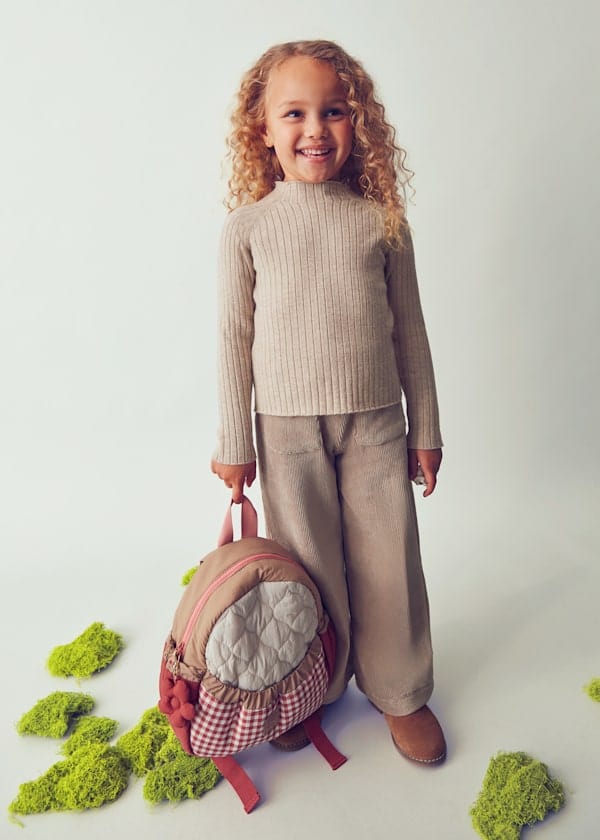 Mayoral Usa Inc Mock Neck Knit Sweater in Toffee - Little Miss Muffin Children & Home