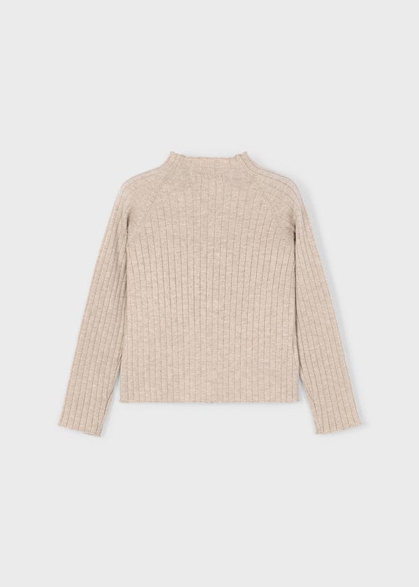 Mayoral Usa Inc Mock Neck Knit Sweater in Toffee - Little Miss Muffin Children & Home