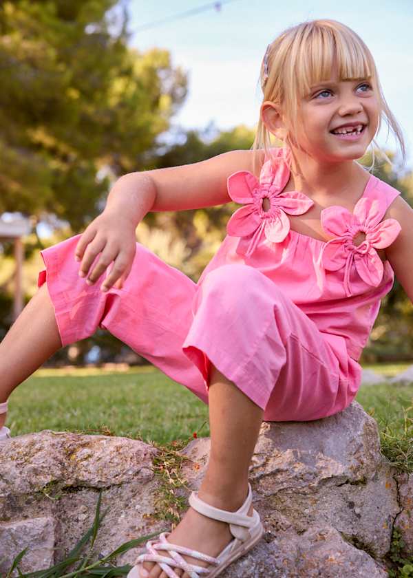 Mayoral Usa Inc Flower Applique Top & Pants Set in Geranium - Little Miss Muffin Children & Home