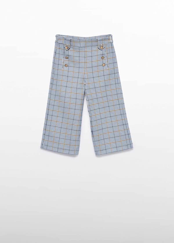blue plaid trousers for girls
