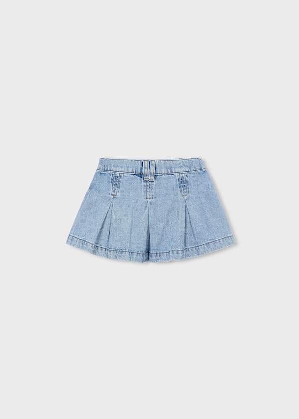 Mayoral Usa Inc Pleated Denim Skort in Light Denim - Little Miss Muffin Children & Home