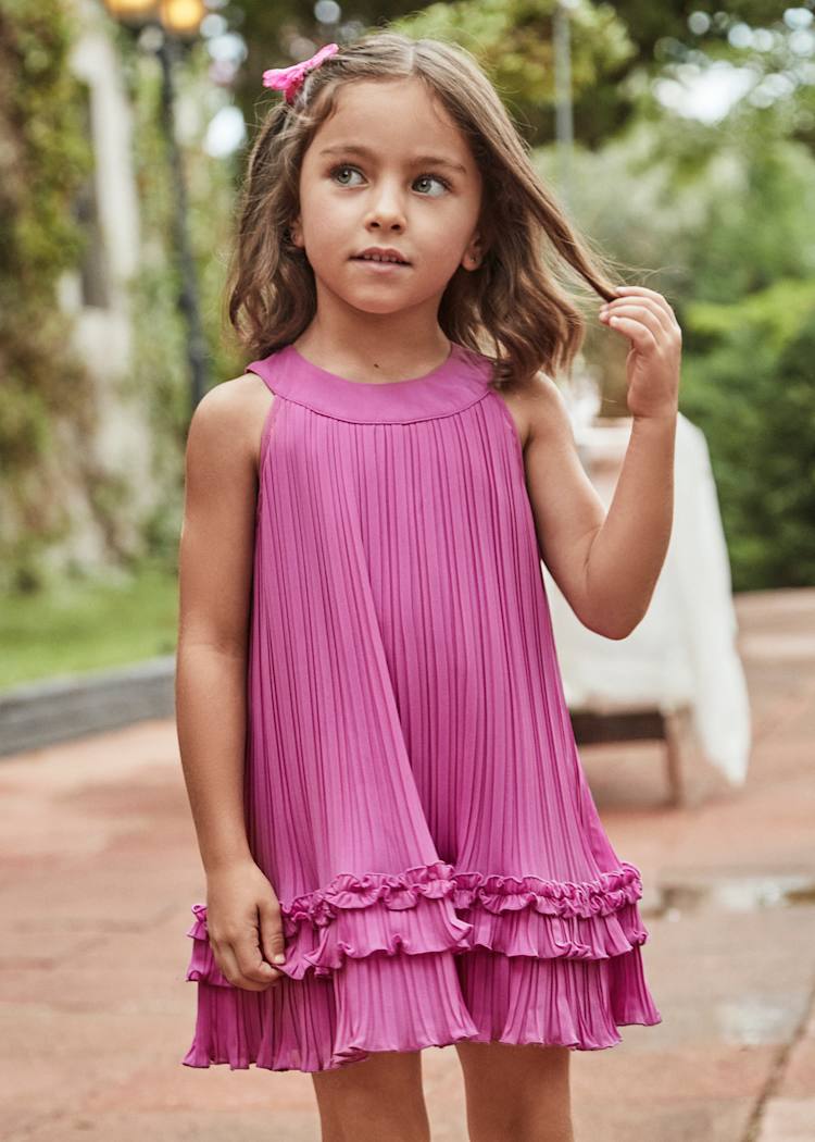 Mayoral Usa Inc Mayoral Pleated Sleeveless Dress in Orchid - Little Miss Muffin Children & Home