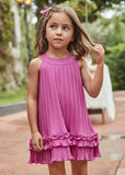 Mayoral Pleated Sleeveless Dress in Orchid