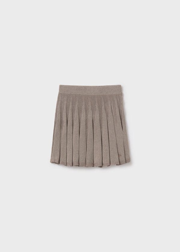 Mayoral Usa Inc Mayoral Pleated Knit Skirt for Girls in Mole - Little Miss Muffin Children & Home