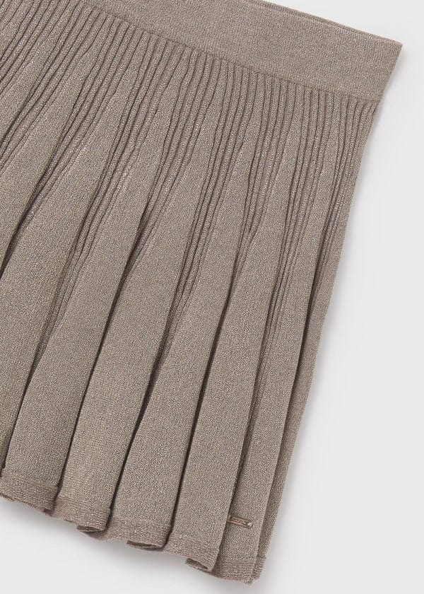 Mayoral Usa Inc Mayoral Pleated Knit Skirt for Girls in Mole - Little Miss Muffin Children & Home