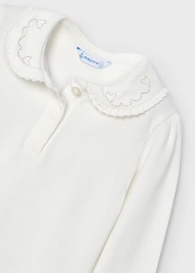 Mayoral Usa Inc Mayoral Embellished Ruffle Collar Polo - Little Miss Muffin Children & Home