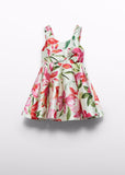 Abel & Lula Floral Print Mikado Dress