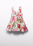 Abel & Lula Floral Print Mikado Dress