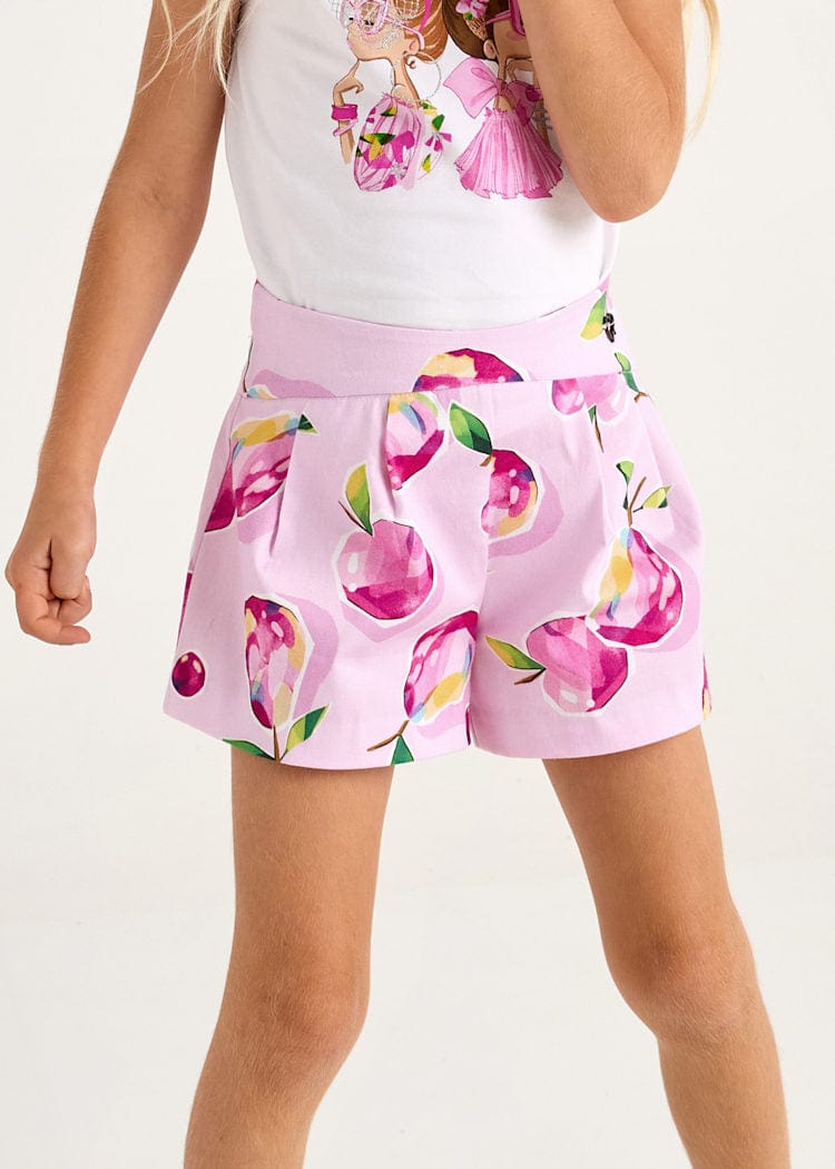 Mayoral Usa Inc Mayoral Floral Printed Shorts in Mauve - Little Miss Muffin Children & Home