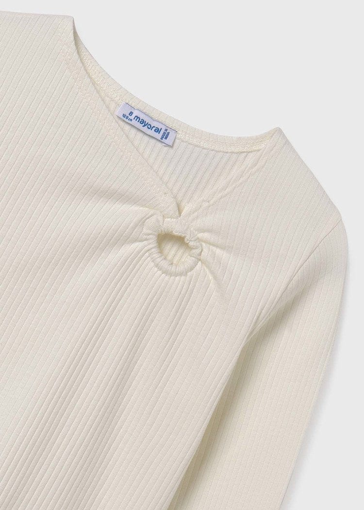Mayoral Usa Inc Mayoral Ribbed Gathered Keyhole Neck Top - Little Miss Muffin Children & Home
